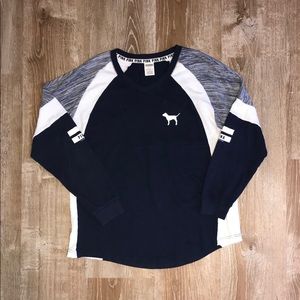 VS PINK Varsity Long Sleeve Shirt